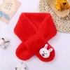 Cachecol Infantil Outono e Inverno Bebê Desenho Animado Fofo Cachecol de Pelúcia Meninas Estilo Coreano Imitação de Pelo de Coelho Espessado Quente