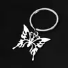 Llavero de Mariposa Retro Estilo Coreano Pequeño Activo Simple Versátil Colgante de Pareja Anillo de Llave Adornos para Colgar en Mochilas de Estudiantes Hombres y Mujeres