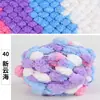 Manta de crochê com fio grosso tapete almofada para assento de carro bolsa de material trançado feito à mão pompom bola de fio grosso