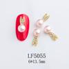 Nuevo fabricante de accesorios de bricolaje para joyería de uñas de aleación japonesa con cuentas de cara rosa y estrella, taladro grande para uñas