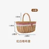 En Stock Canasta de Picnic Tejida a Mano de Sauce Bolsa de Almacenamiento Bolsa de Regalo para Exportación Canasta de Almacenamiento para Vino y Dulces