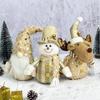 Cross-border nova boneca de Natal flanela Papai Noel boneco de neve alce enfeites de janela presentes de Natal atacado
