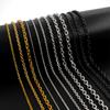Yue Shijie Cadena Curbana de Acero Inoxidable Estilo Europeo y Americano de 1.5/2/3/4/5/6 mm Combinada con Cadena Lisa de 45-75 cm Exclusivamente para Ventas Transfronterizas