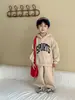Conjunto Infantil Outono e Inverno, Conjunto Esportivo Casual com Forro de Fleece para Meninos, Novo Conjunto Quente de Moletom e Calça para Bebês Meninas 2026