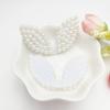 Perla no tejida diamantes de imitación joyería hecha a mano DIY orejas de conejo moño de Mickey Corona mariposa estrella accesorios de joyería