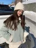 Chaqueta Corta de Terciopelo Compuesto de Gamuza de Invierno con Alpaca para Mujer Forrada de Polar Engrosada Cálida y Dulce Estilo Coreano Chaqueta Exterior Superior
