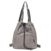 Mochila multifuncional de moda transfronteiriça nova bolsa de ombro feminina cor sólida bolsa de saco com cordão de grande capacidade mochila casual
