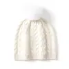 Cachemira 2026 Otoño/Invierno Nuevo para Mujer de Gama Alta Color Sólido Tejido para Exteriores Cálido Moda Tejido de Punto con Pompón Gorro Casual