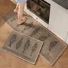 Tapete de Piso para Cozinha Antiderrapante à Prova de Óleo Limpável Sem Lavagem 2026 Novo Tecido de Linho Impermeável Resistente à Sujeira Tapete Longo Tapete para Pé