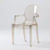 Cadeira de Jantar Moderna Minimalista Estilo Nórdico para Casa, Cadeira Transparente Fantasma, Cadeira de Plástico Tendência para Hotel Comercial e Café