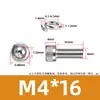 Aço inoxidável 304 DIN912 Cabeça de copo arruela de mola hexagonal parafuso de máquina de combinação dupla cabeça cilíndrica recartilhada M3M8