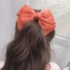 Horquilla para el pelo con lazo grande de tres capas, color rosa coreano, de satén, con resorte, para niña