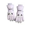 Guantes de Esquí para Mujer para Otoño e Invierno, Engrosados y Forrados de Felpa, Ciclismo al Aire Libre, Cortavientos, Repelentes al Agua, Cálidos, Diseño Lindo de Dibujos Animados, Compatibles con Pantalla Táctil