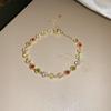 Pulseira de Amor Flor de Quatro Pétalas Zircônia Moda Transfronteiriça Pulseira de Alto Nível de Luxo Leve Pulseira Super Brilhante para Namorada Combina com Tudo para Mulheres