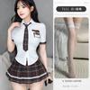 Noche Lencería Sexy Crujiente Sexy Uniforme Jk Falda a Cuadros para Mujer Juego de Roles Pasión Caliente Traje Estilo Universitario 7111
