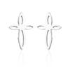 Pendientes de Acero Inoxidable con Nudo Chino Hueco Europeos y Americanos Pendientes de Moda Estilo Chino Personalizados Amuletos de Cruz en Stock