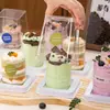 Caja de Embalaje Elevada de 2 y 3 Pulgadas, Caja de Embalaje Transparente para Postre Mousse, Caja de Embalaje Francesa, Caja de Ampolla para Repostería