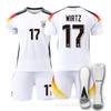 Euro 2024 Camiseta de local de fútbol alemana 13 Muller 6 Kiemich 7 Havertz 10 Musi uniforme de la selección nacional