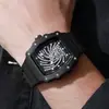 Novo Estoque Richard Celebridade da Internet Relógio de Quartzo em Formato de Barril Masculino Pulseira de Silicone Relógio de Pulso Masculino Atacado de Fábrica