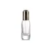Botella Esencial de Vidrio Transparente de Fondo Grueso 15ml 30ml Botella Gotero con Presión Producto Original para Cuidado de la Piel Botella Dispensadora de Líquido