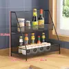 Estante de Especias para Cocina Encimera Condimentos Botellas de Salsa de Soja Vinagre Sal Especias Estante de Almacenamiento Multifuncional de Escritorio de Múltiples Capas
