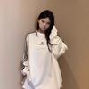 Suéter de Estilo Antiguo de Hong Kong, Tendencia de Celebridad de Internet, Retro, Combinable con Todo, Estampado Digital, Holgado, para Pareja, Cuello Redondo, Chaqueta, Nuevo