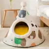 Oferta Especial Cão Feliz Tapete Cama para Pet Espesso Aquecido Casa Fechada para Gato Casa para Cachorro Calor de Inverno Cama para Gato Atacado