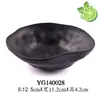 Mesa para Fondue Estilo Japonés Vajilla Creativa de Plástico Plato Negro para Snacks de Salsa de Soja Dim Sum Plato de Melamina Imitación Porcelana Tazón para Salsa Plato de Condimentos