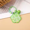 Pingente Tag de Texto Flor Fofa Chaveiro de Acrílico Desenho Animado Pingente de Mochila Prêmio de Estudante Pequeno Presente Ornamento