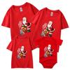 2022 Papai Noel presente pai-filho camiseta de manga curta atacado verão Algodão Fino roupas infantis adulto gola redonda Novo