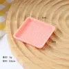 Mini prato de ratã para simulação, bandeja de frutas, modelo, prato para doces, prato de sobremesa, adereços para casa de criança