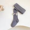 Novas meias-calças femininas primavera estilo coreano cor sólida laço meia-calça menina bonito meia-calça tira grossa