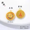 Esperando accesorios DIY de oro francés antiguo de Vietnam Zakilam Huang Caishen diamante Guanyin colgante redondo de boutique