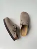 Sapatos Sangpo Village Impermeáveis que Aumentam a Altura Birkenstock Femininos Meio Cobertos 2026 Nova Coleção Primavera/Outono Couro Genuíno Sola Grossa Sapatos Casuais Versáteis Chinelos
