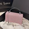Nova bolsa clutch para comércio exterior internacional, bolsa transversal para jantar, bolsa com strass, bolsa prateada, bolsa de noite de celebridade, toda cravejada de diamantes.
