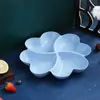 Compartimento de armazenamento transfronteiriço prato de frutas trevo de quatro folhas prato de frutas secas grama da sorte prato de lanches prato de sobremesas prato de frutas prato em forma de coração de pêssego
