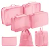 Set de Bolsas de Almacenamiento de Siete Piezas para Viaje, Bolsa Organizadora de Ropa, Maleta Portátil de Gran Capacidad, Bolsa para Ropa con Almacenamiento Clasificado