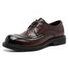 Zapatos de verano nuevos de cuero con suela gruesa y aumento de altura para hombre, zapatos de vestir de negocios, zapatos casuales de cuero, zapatos de cuero genuino para hombre, zapatos de cuero británico transpirables