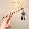 Fabricante de Yiwu Venta al por mayor de accesorios para el cabello a precio de costo, Pasadores de estilo antiguo de alta gama para Cheongsam, Pasadores simples y versátiles para uso diario