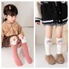 Calcetines de terciopelo de visón de muñeca de dibujos animados para niños, otoño e invierno, calcetines tridimensionales de tubo alto para niñas, calcetines de marea, una generación de cabello