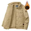 En stock en el outlet del fabricante: Chaqueta de invierno lavada para hombre de mediana edad, con forro polar, lana de cordero gruesa, ropa casual y cálida para hombre