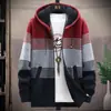 Suéter grueso con forro polar nuevo para hombre 2021, talla grande, comercio exterior, abrigo para hombre, cárdigan con capucha y sombrero
