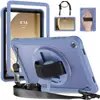 Comercio exterior para Samsung Tab A9 X110 correa transparente funda protectora de TPU A9Plus soporte de mano giratorio funda plana