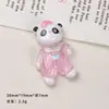 Accesorios de resina DIY de dibujos animados, pinzas para el pelo de animales transparentes de cuerpo entero, fundas para teléfono, dijes para zapatos, llaveros, colgantes, accesorios