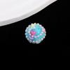 Cadena de cuentas redondas con forma de piña, bola de diamante de azúcar granulada, ideal para usar con cuentas de agujeros rectos, llavero para teléfono móvil, accesorios para cadena de bolso.
