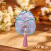 Bolsitas personalizadas al por mayor de estilo antiguo, bolsas vacías, bolsitas tejidas en brocado y bordadas, bolsitas hechas a mano de forma irregular con tapas y borlas, accesorios Hanfu