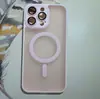 Nueva Funda Magnética Espejo Mate Sensación de Absorción para iPhone15 Funda de Teléfono Apple 14 Cargador Inalámbrico 13 Funda Protectora