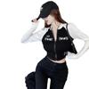 Amazon Dropshipping Internacional Ajuste Slim Design Sexy Puro Desejo Zíper Top Cardigan Curto Hot Girl para Mulheres