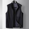Chaleco Casual para Hombre 2025 Primavera y Otoño Tejido de Lana Cárdigan de Lujo Ligero Chaqueta sin Mangas con Cremallera para Personas Jóvenes y de Mediana Edad