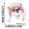 Patche Bordado Popular de Filhote de Desenho Animado, Decoração Fofa de Animal de Estimação com Adesivo Termofusível para Bolsas e Chapéus